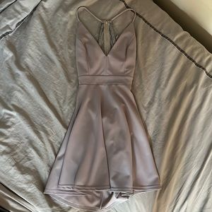 Lilac Dress with Lace Back